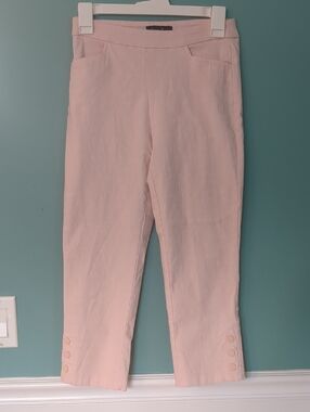 Jenna Rose Peachy Pink, Pull On, Cropped, Flat Front, Millennium Small Pants